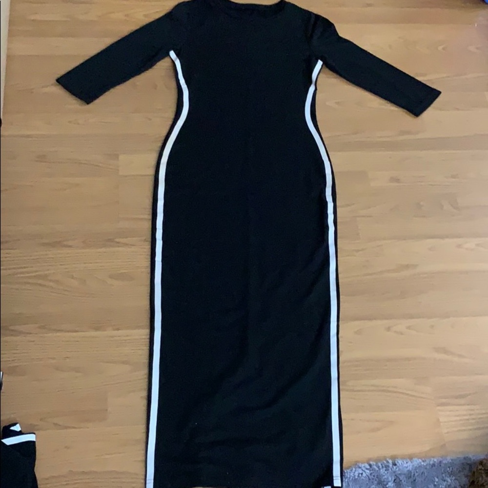 Striped Side long dress